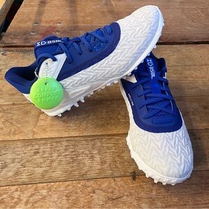 Under Armour Men’s Turf Shoes Blue and White